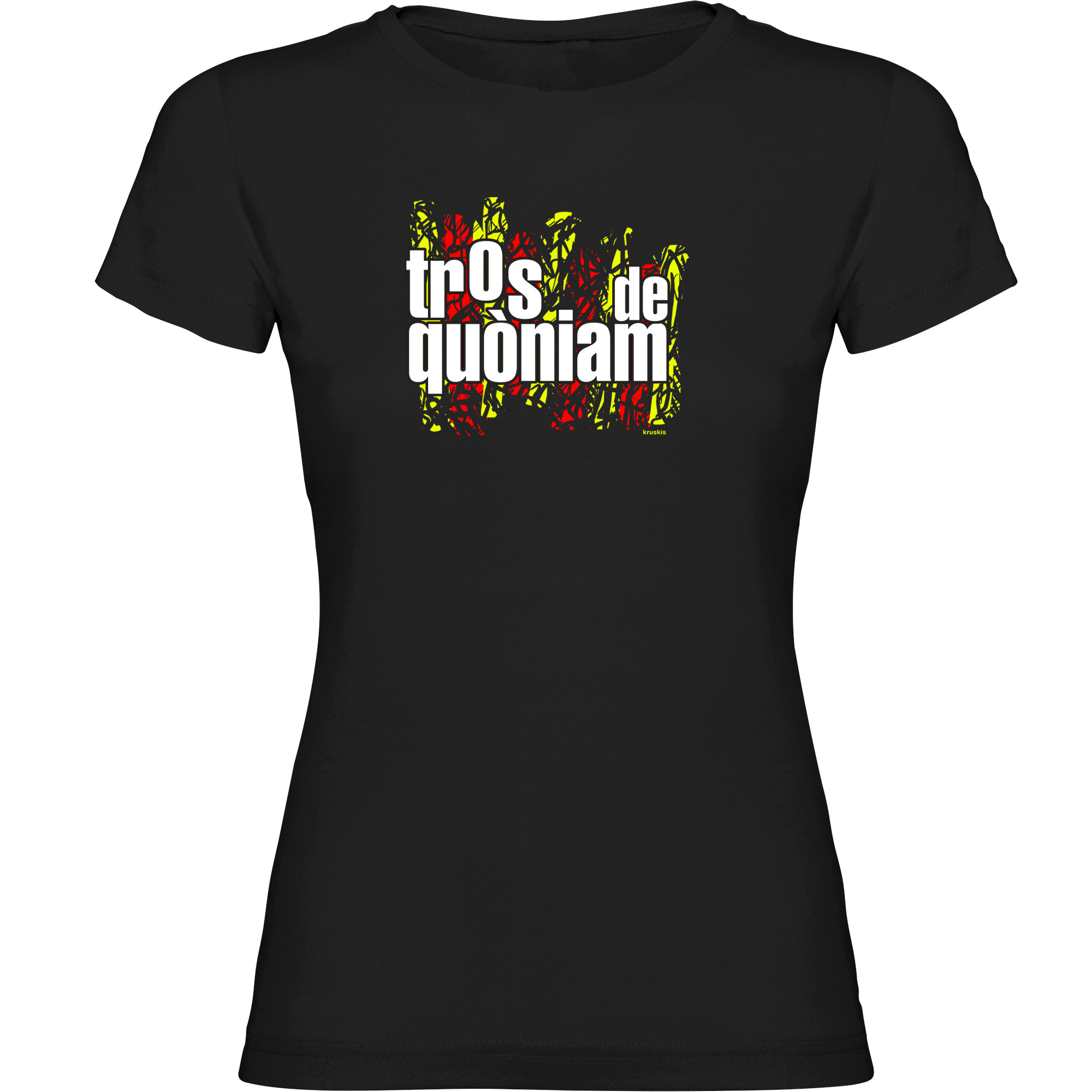 T Shirt Katalonien Tros de Quoniam Kortarmad Kvinna