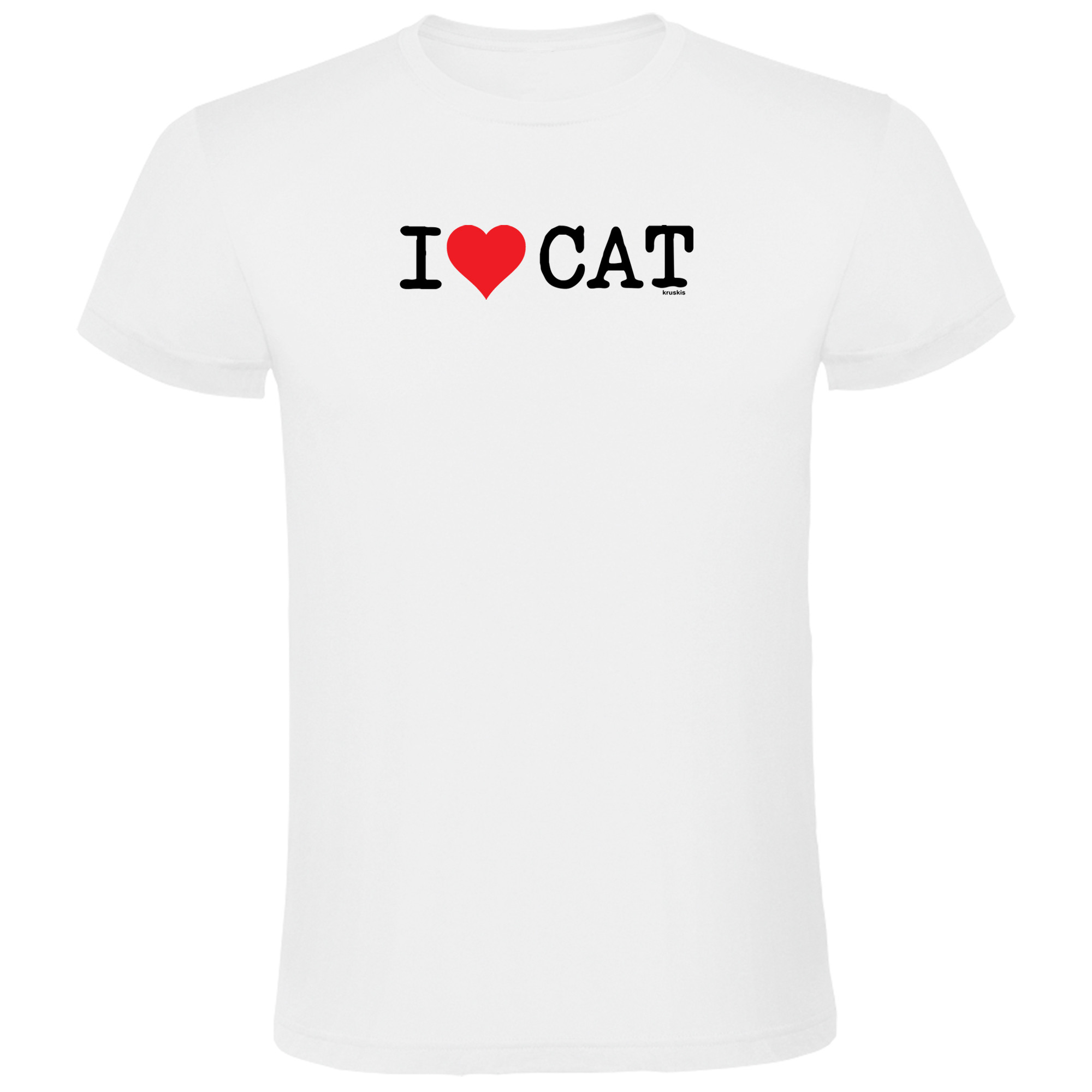 Camiseta Catalunya I Love CAT Manga Corta Hombre