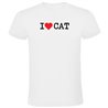 Camiseta Catalunya I Love CAT Manga Corta Hombre