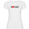 T Shirt Catalogne I Love CAT Manche Courte Femme