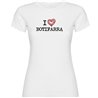 T Shirt Katalonien I Love Botifarra Kortarmad Kvinna