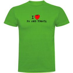 T Shirt Catalogna I Love Pa amb Tomata Manica Corta Uomo