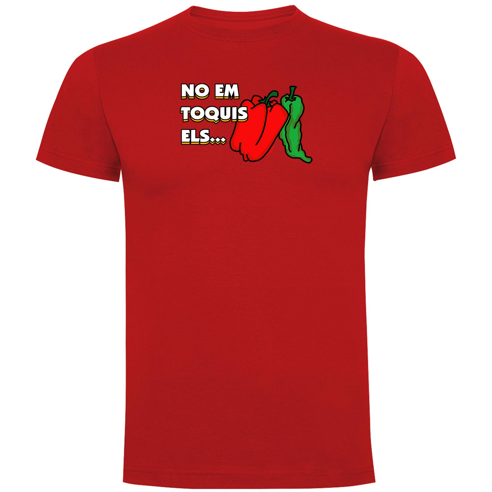 T Shirt Catalogne No Em Toquis els Pebrots Manche Courte Homme