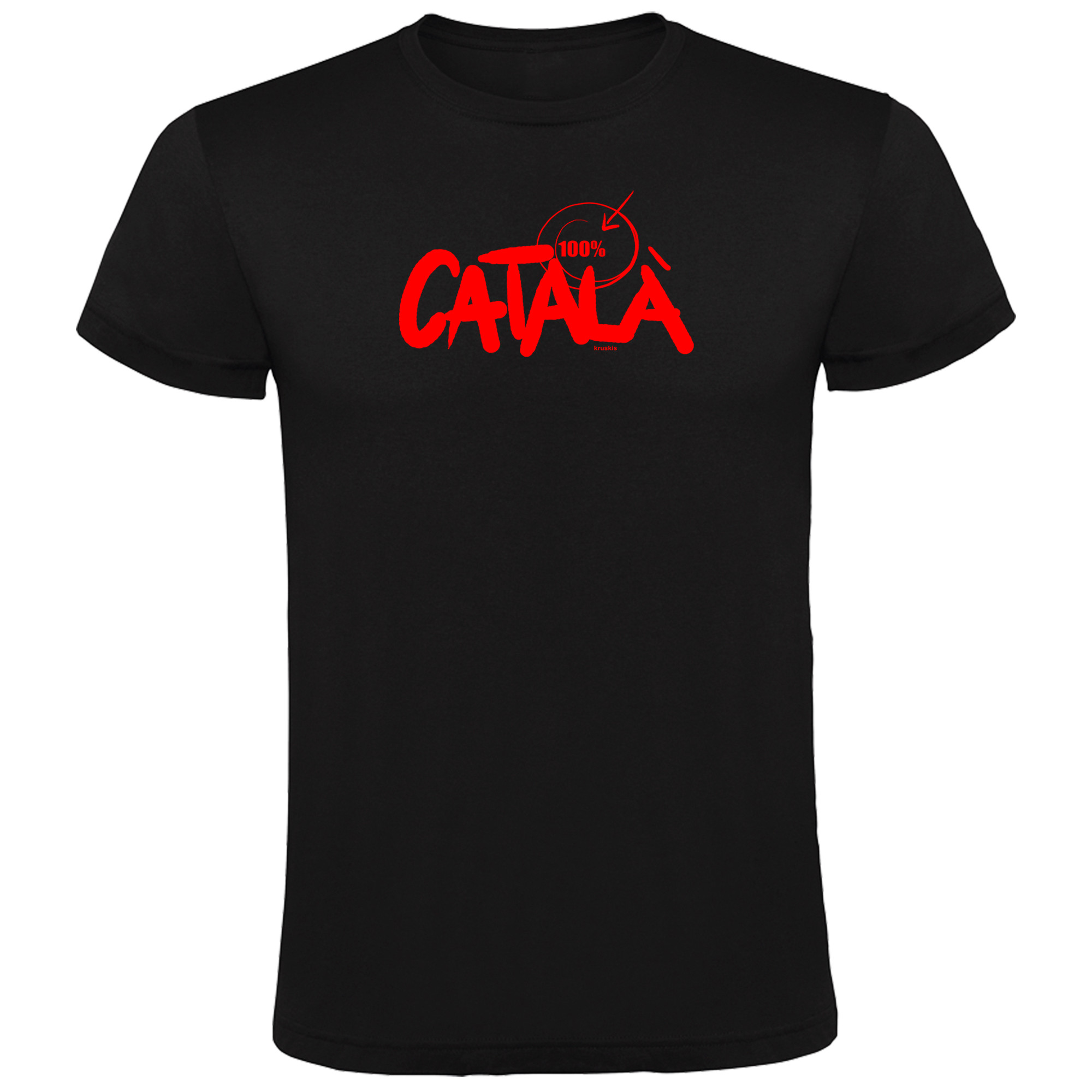 Camiseta Catalunya 100% Catala Manga Corta Hombre