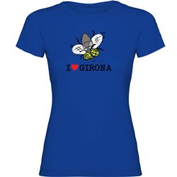 T Shirt Catalogna I Love Girona Manica Corta Donna