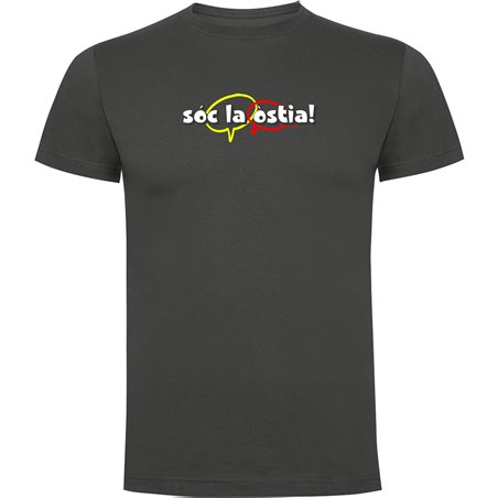 T Shirt Catalonia Soc la ostia Short Sleeves Man