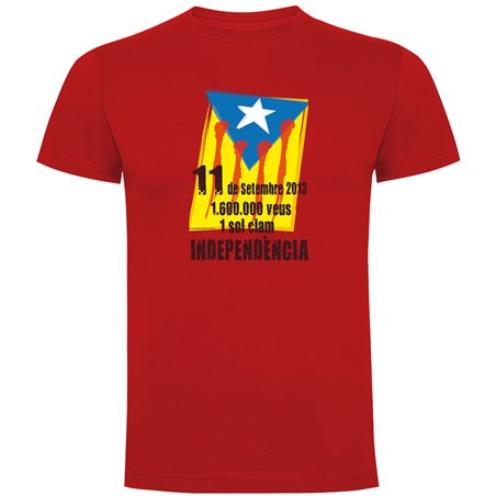 T Shirt Katalonia 11 de Setembre 2012 Krotki Rekaw Czlowiek