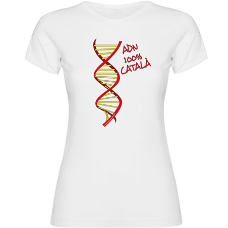 Camiseta Catalunya ADN 100x100 Catala Manga Corta Mujer