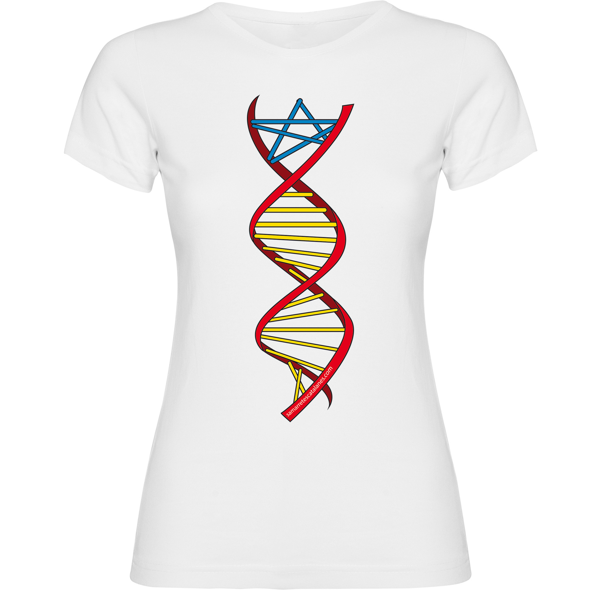 T Shirt Katalonia ADN Independent Krotki Rekaw Kobieta