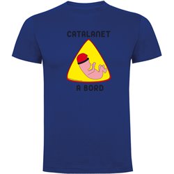 T Shirt Katalonia Catalanet a Bord Krotki Rekaw Czlowiek