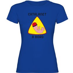 Camiseta Catalunya Catalanet a Bord Manga Corta Mujer