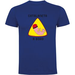 T Shirt Catalonie Catalaneta a Bord Korte Mouwen Man