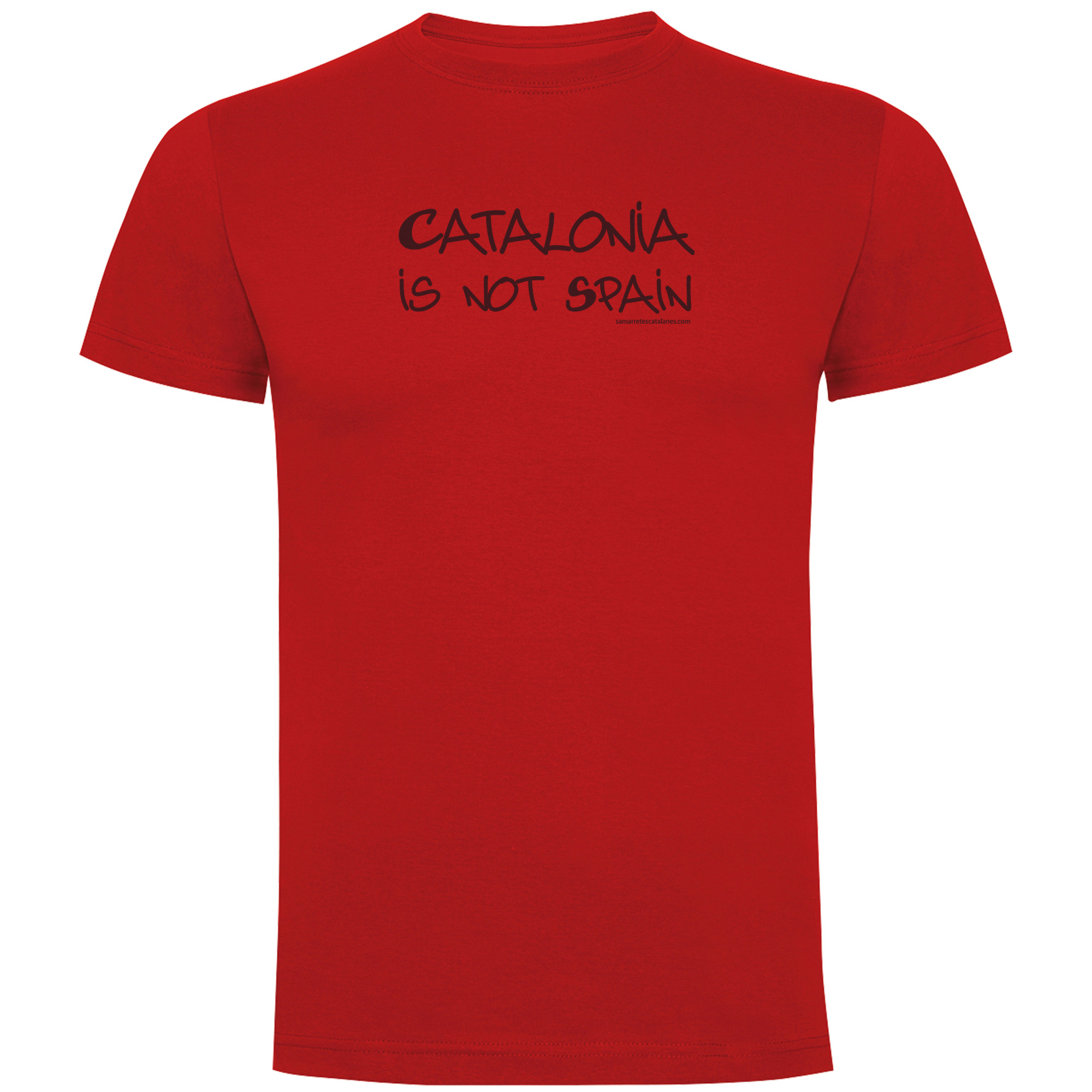 T Shirt Catalonia Catalonia is not Spain Short Sleeves Man