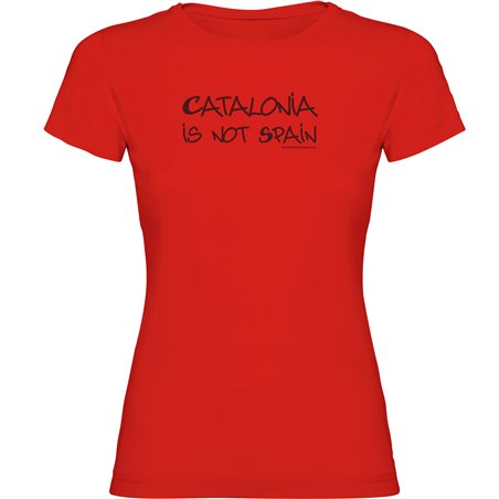 T Shirt Katalonien Catalonia is not Spain Zurzarm Frau