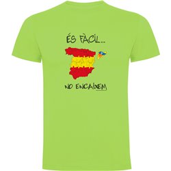 Camiseta Catalunya Es Facil No Encaixem Manga Corta Hombre
