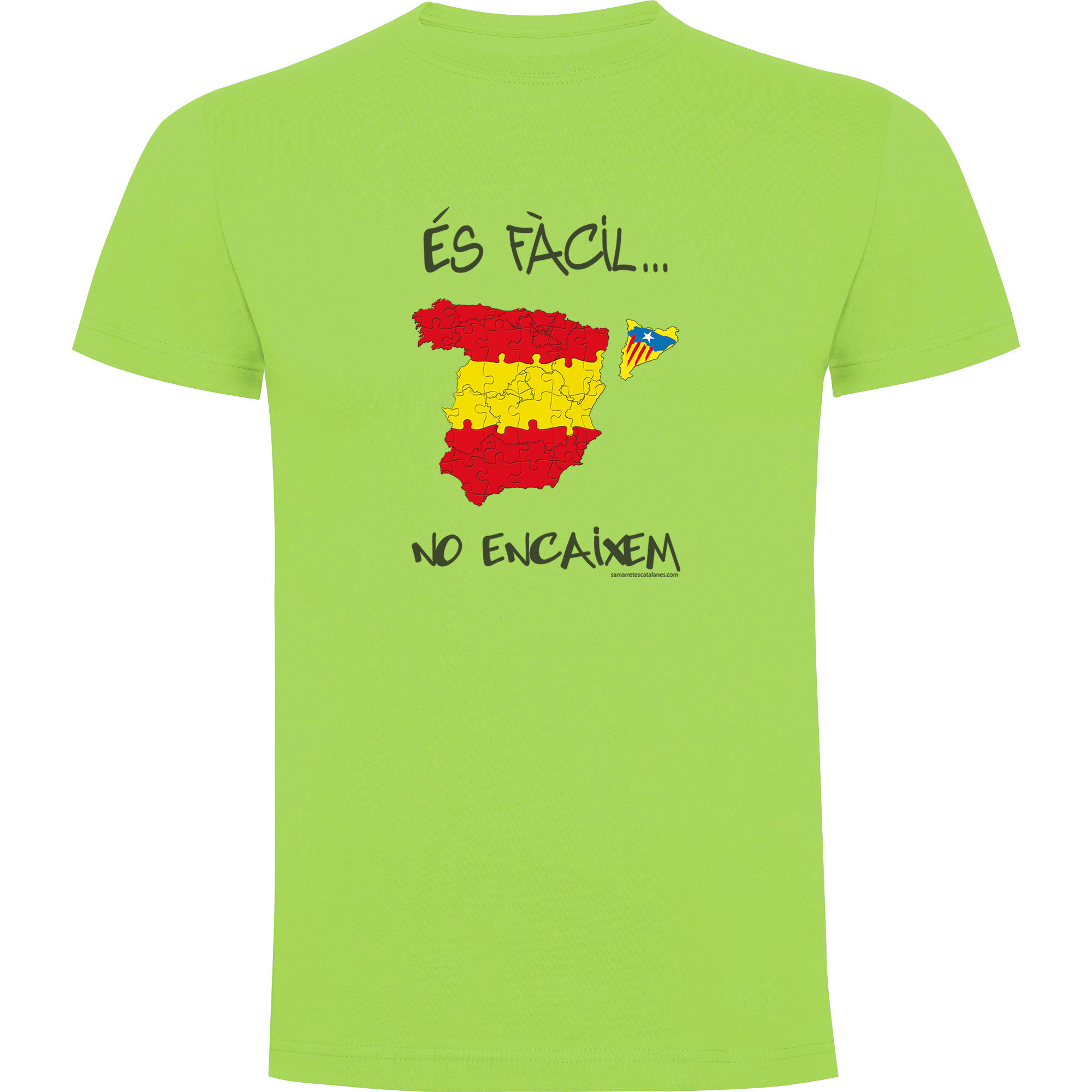 T Shirt Katalonien Es Facil No Encaixem Kortarmad Man