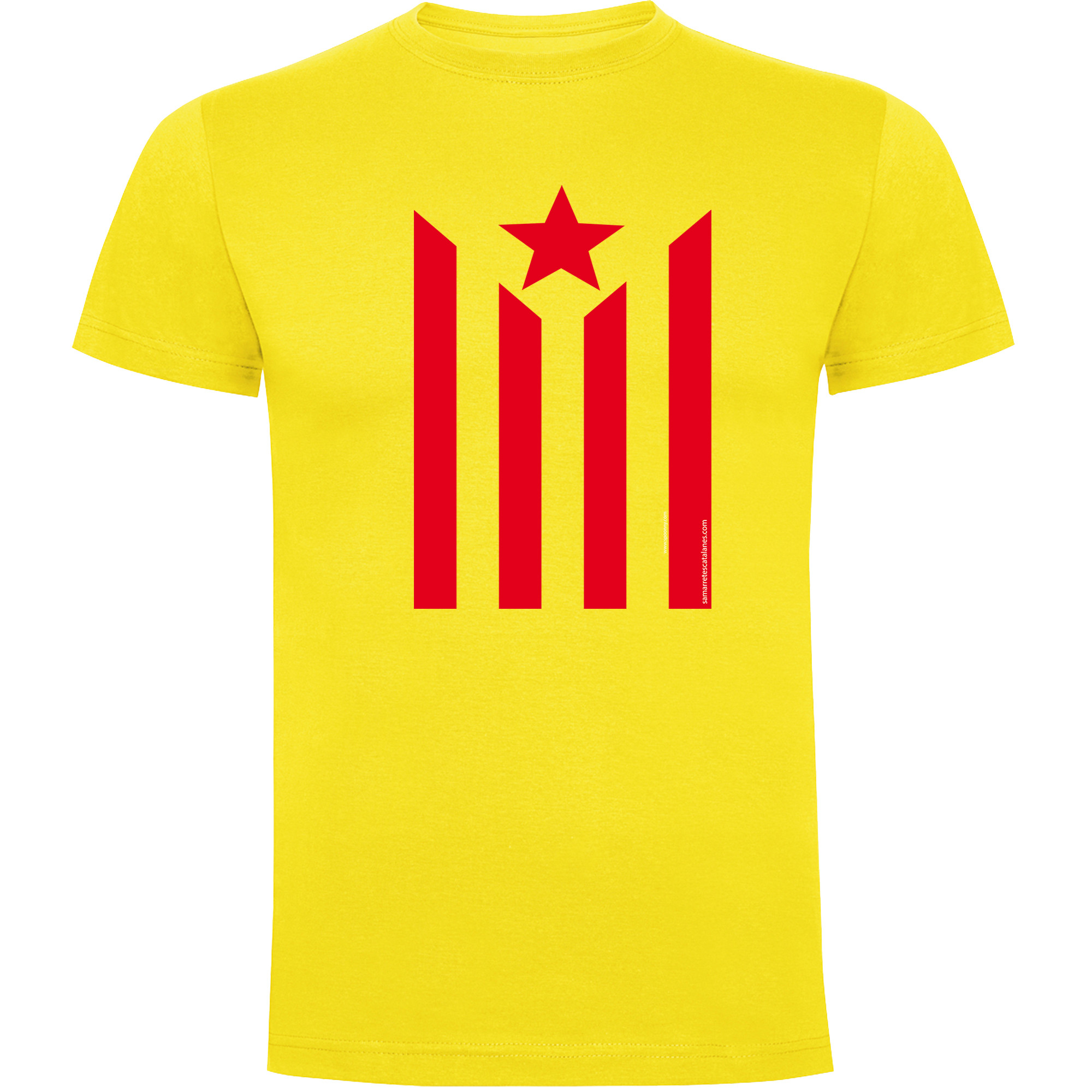 T Shirt Catalogna Estelada Manica Corta Uomo