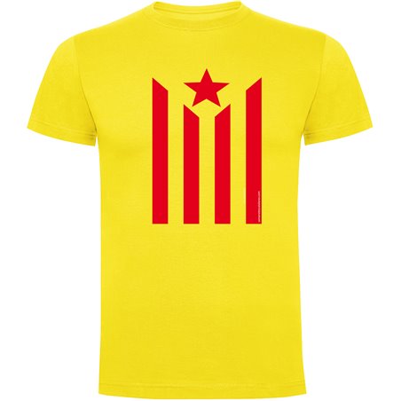 T Shirt Katalonia Estelada Krotki Rekaw Czlowiek