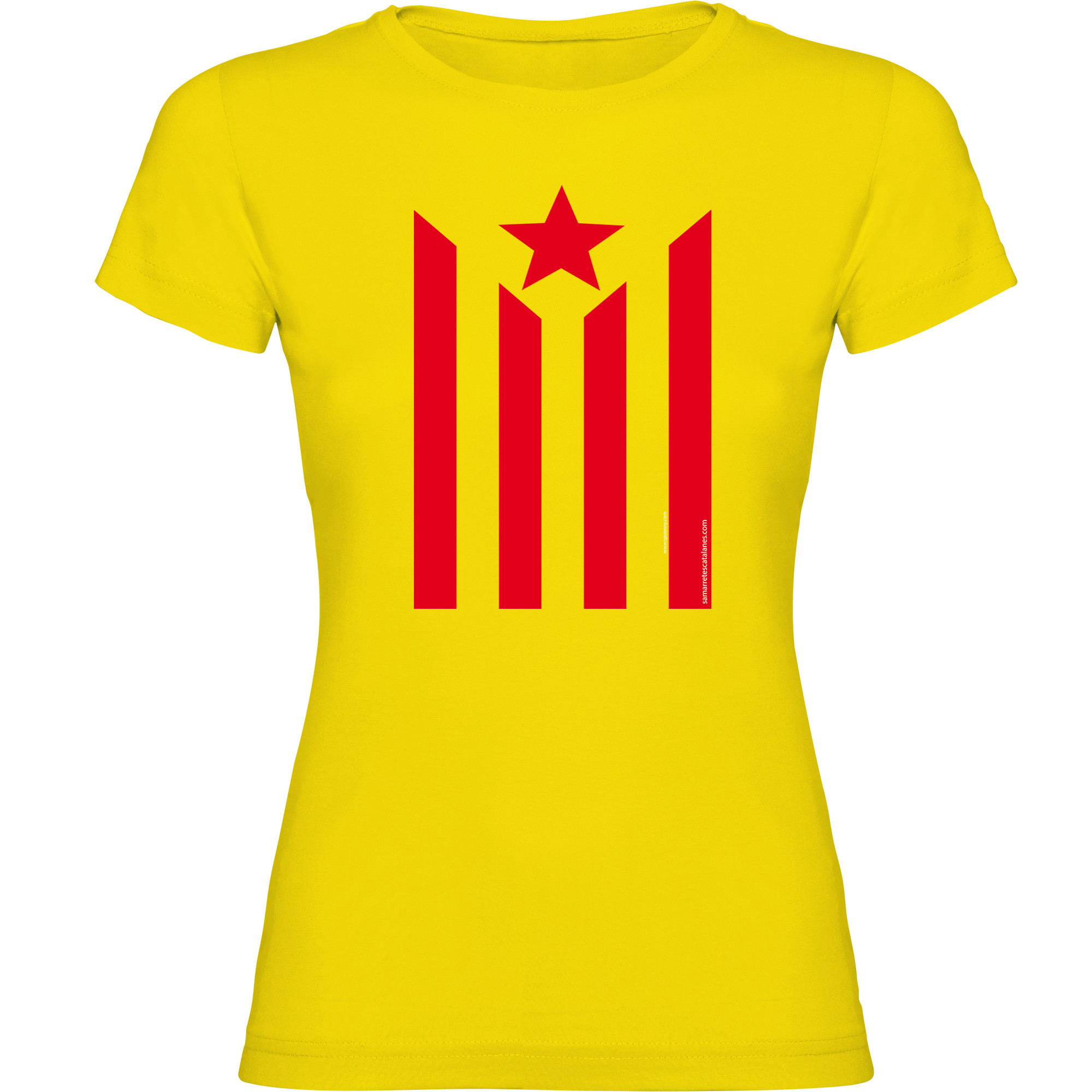 T Shirt Catalogna Estelada Manica Corta Donna