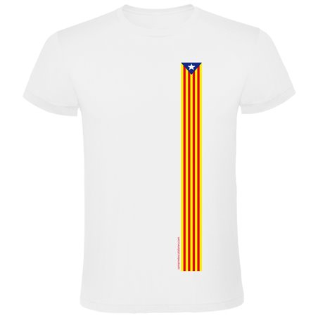 Camiseta Catalunya Estelada Clasica Manga Corta Hombre