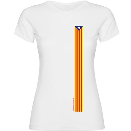 T Shirt Catalonie Estelada Clasica Korte Mouwen Vrouw
