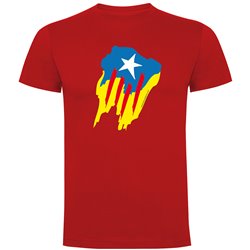 Camiseta Catalunya Estelada Pintada Manga Corta Hombre