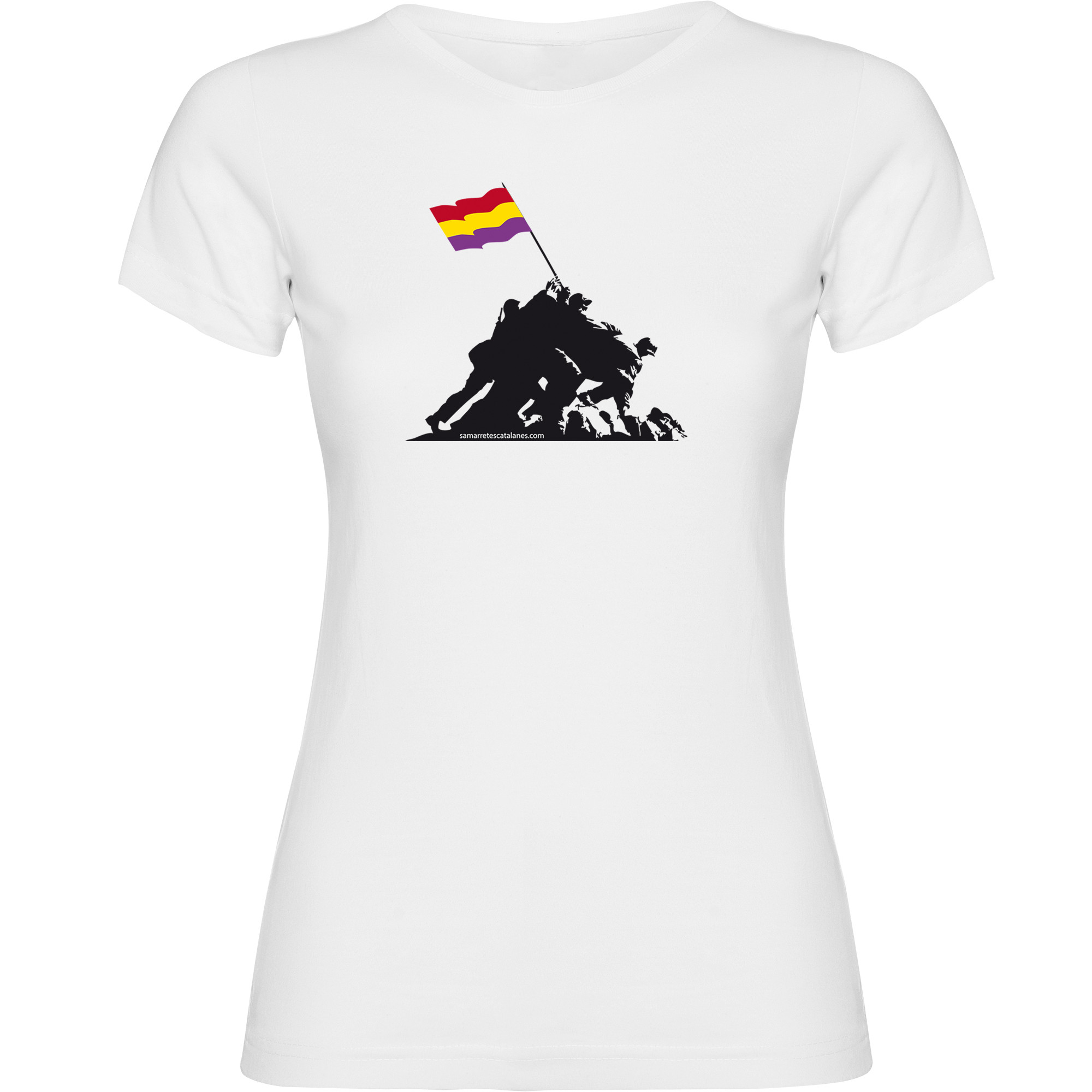 Camiseta Catalunya Iwo Jima Republicana Manga Corta Mujer