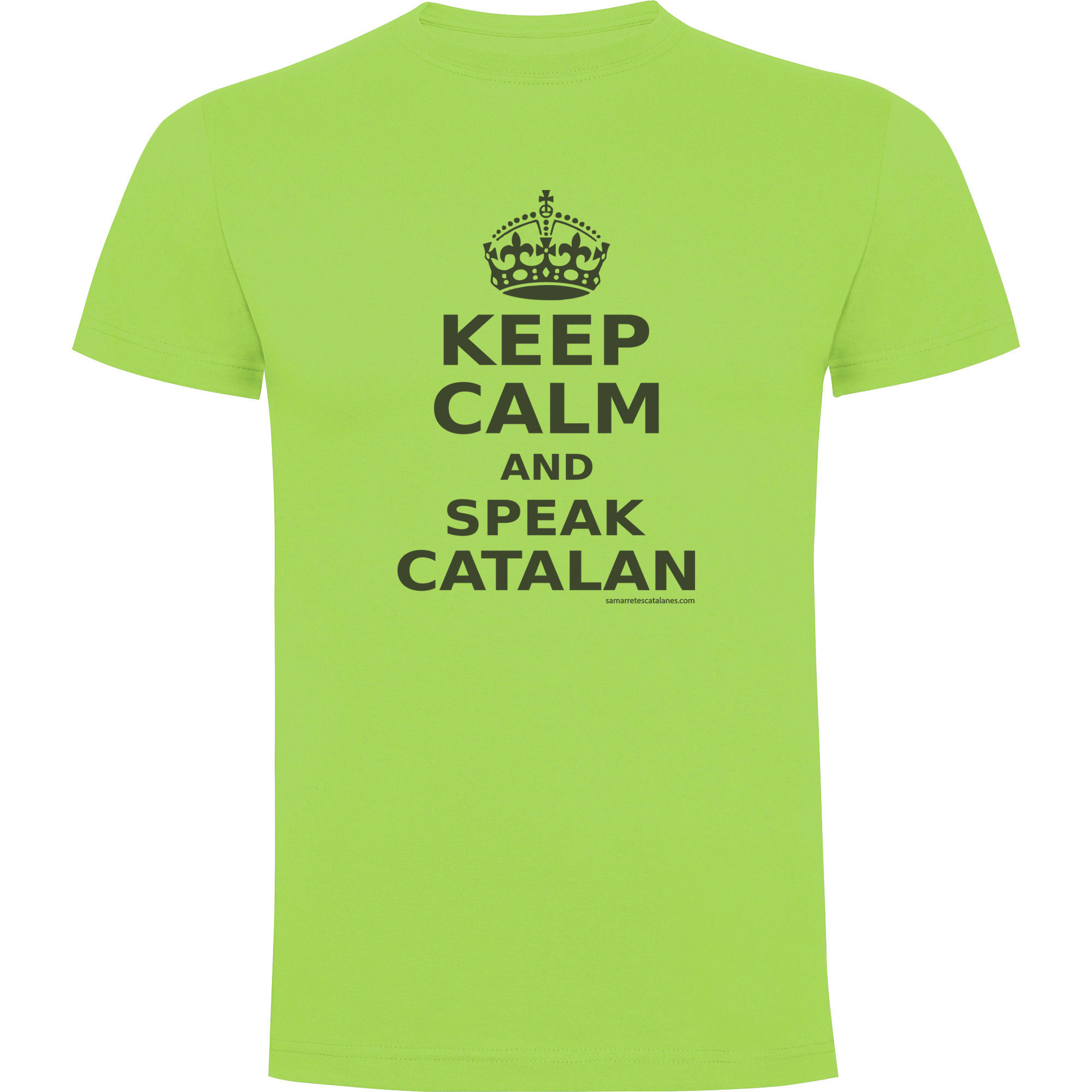 T Shirt Catalonie Keep Calm and Speak Catalan Korte Mouwen Man