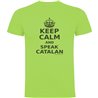 T Shirt Catalogne Keep Calm and Speak Catalan Manche Courte Homme