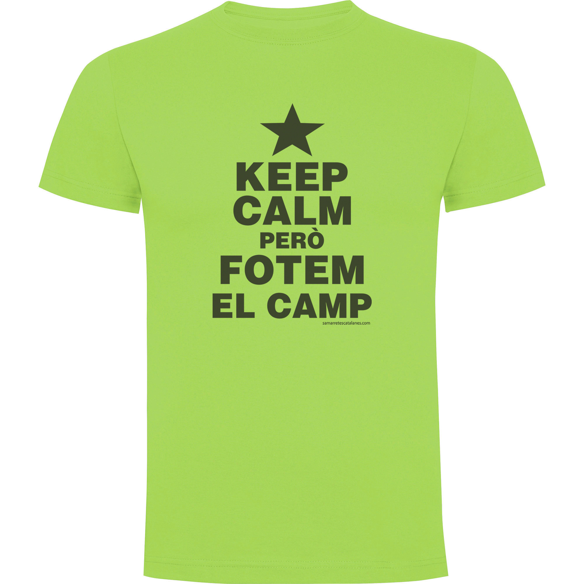 T Shirt Catalonia Keep Calm pero fotem el Camp Short Sleeves Man