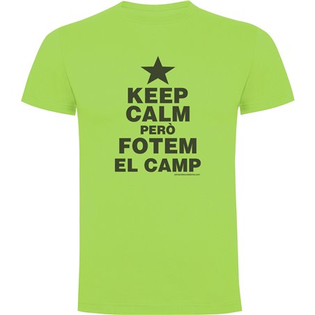 T Shirt Katalonien Keep Calm pero fotem el Camp Zurzarm Mann