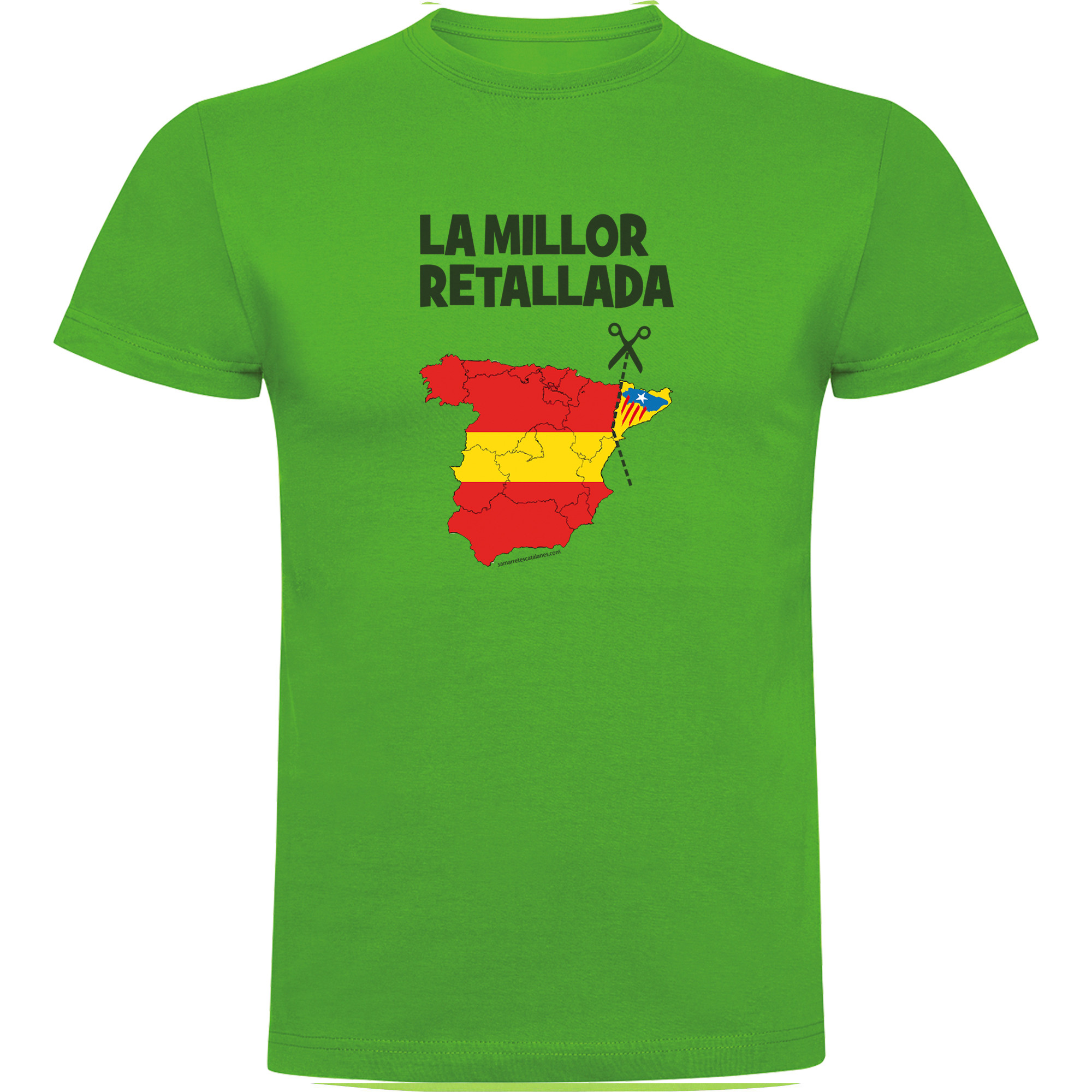 T Shirt Katalonien La Millor Retallada Kortarmad Man