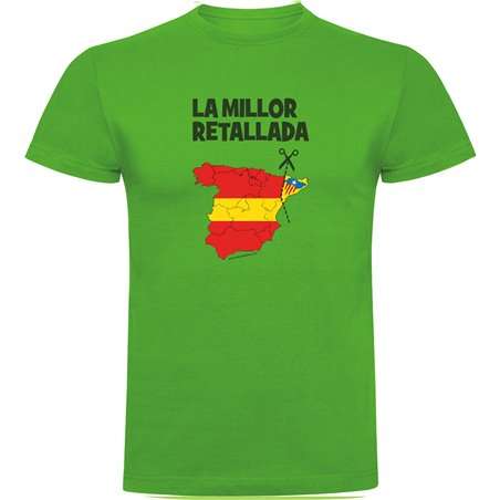 Camiseta Catalunya La Millor Retallada Manga Corta Hombre