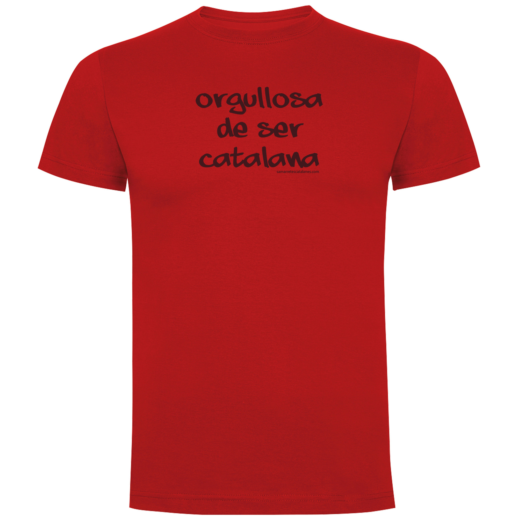 T Shirt Catalogna Orgullosa de Ser Catalana Manica Corta Uomo