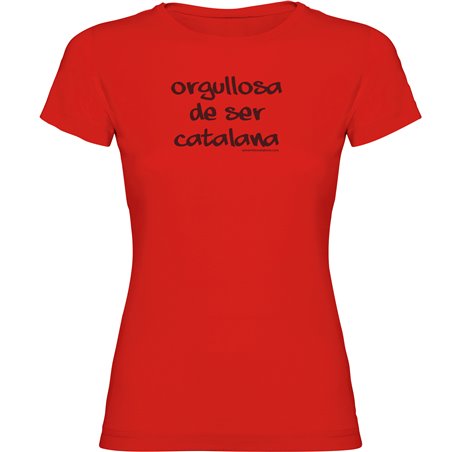 T Shirt Katalonien Orgullosa de Ser Catalana Kortarmad Kvinna