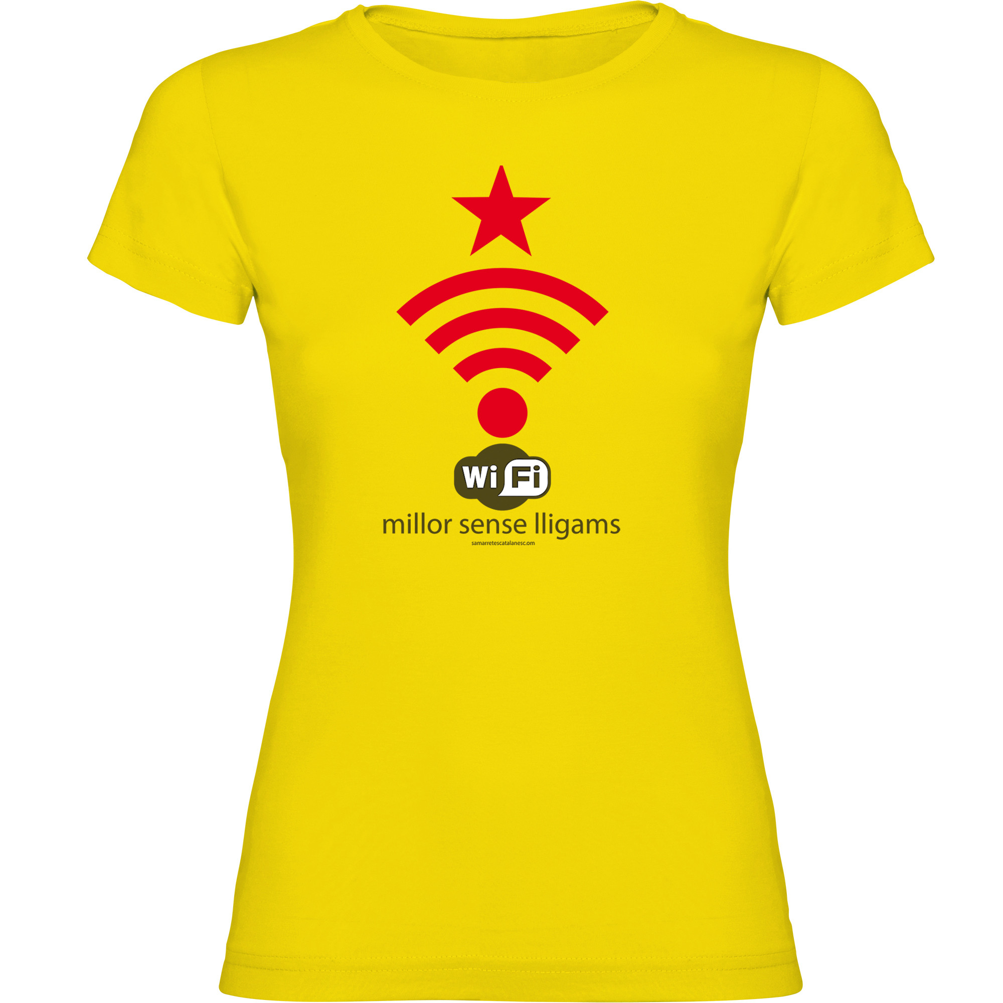 T Shirt Catalonie Wifi Independent Korte Mouwen Vrouw