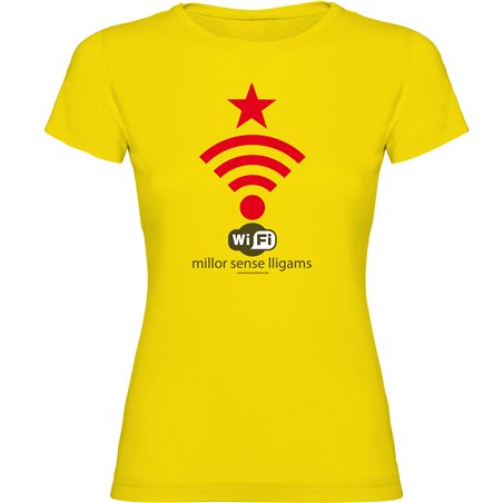 T Shirt Katalonien Wifi Independent Zurzarm Frau