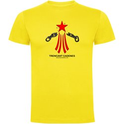 Camiseta Catalunya Via Catalana Trencant Cadenes Manga Corta Hombre