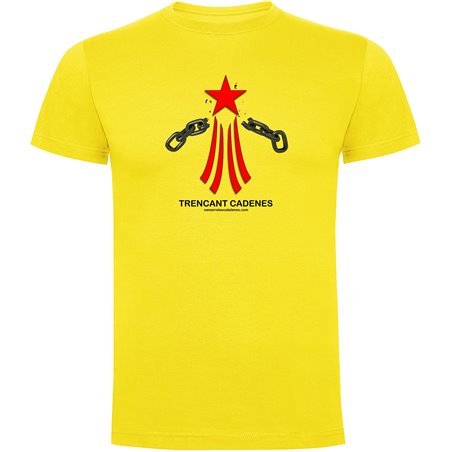 T Shirt Catalogne Via Catalana Trencant Cadenes Manche Courte Homme