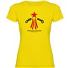 T Shirt Katalonia Via Catalana Trencant Cadenes Krotki Rekaw Kobieta