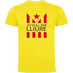 Camiseta Catalunya Jo Vull Ser LLiure Manga Corta Hombre