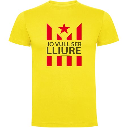 T Shirt Catalogna Jo Vull Ser LLiure Manica Corta Uomo