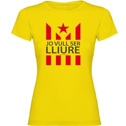 T Shirt Katalonien Jo Vull Ser LLiure Kortarmad Kvinna
