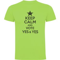 T Shirt Catalogna Keep Calm And Vote Yes Manica Corta Uomo