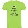 T Shirt Catalonie Keep Calm And Vote Yes Korte Mouwen Man