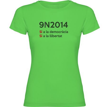 Camiseta Catalunya 9N2014 Manga Corta Mujer
