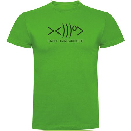 T Shirt Immersione Simply Diving Addicted Manica Corta Uomo