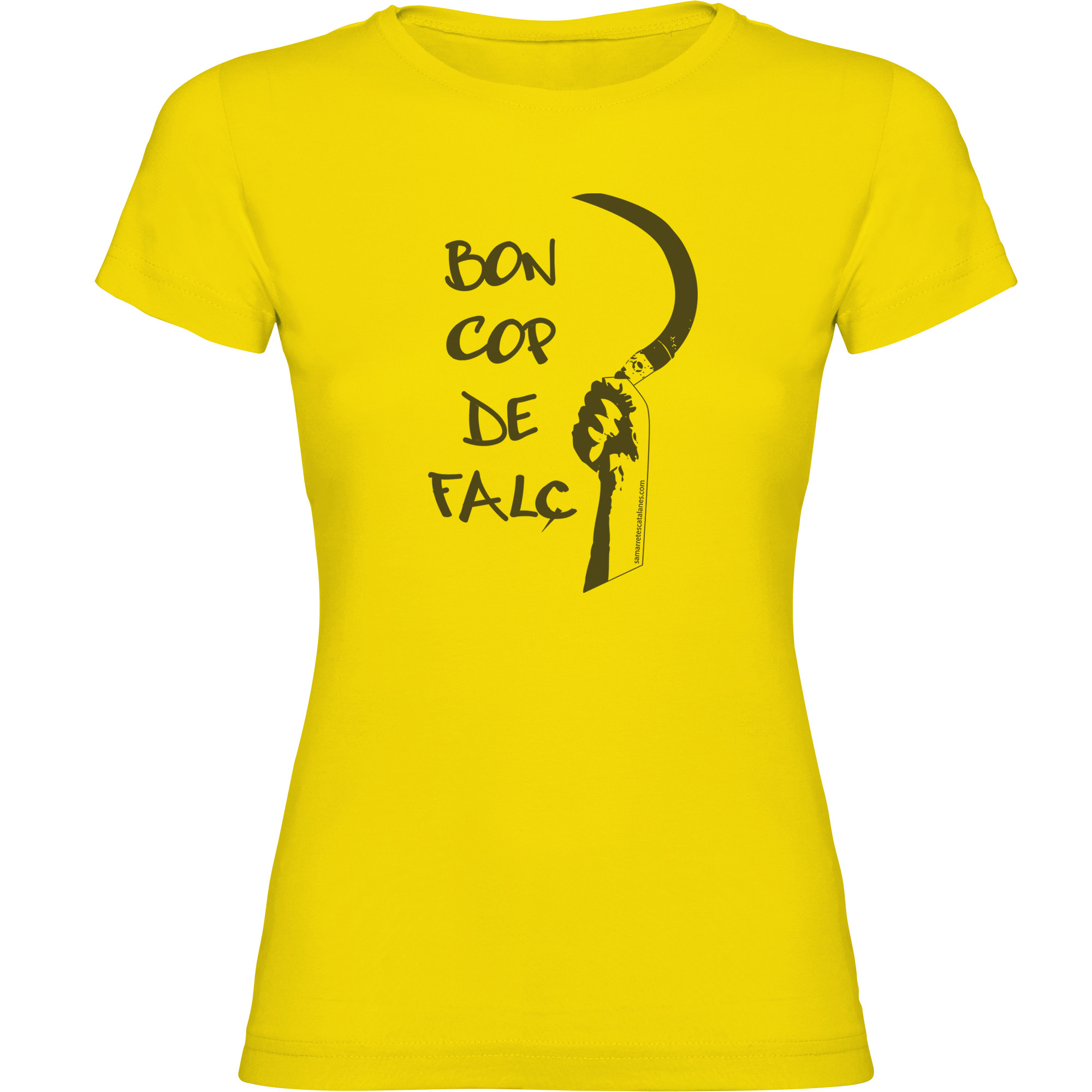 T Shirt Katalonien Bon cop de Falç Kortarmad Kvinna