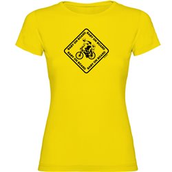 T Shirt Cykling Baby on Board Kortarmad Kvinna