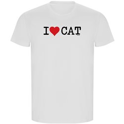 T Shirt ECO Katalonia I Love CAT Krotki Rekaw Czlowiek